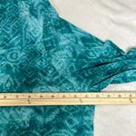 Coral Bay  Green and Blue Tunic with Bell Sleeves and Mandarin Collar Photo 8