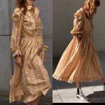 Horror Vacui Pernille Floral Cottagecore Bohemian Midi Dress Size XS Photo 9