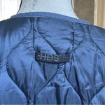 Hudson Jeans Oversized Quilted Liner Jacket Navy blue Sz Large Photo 7