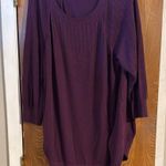 Maurice's Purple 3/4 Sleeve Ribbed Plus Size Tunic Blouse/Light Sweater Photo 0