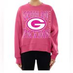 New Era Women’s Green Bay Packers Pink Tech Crew Pullover Sweatshirt XL Photo 2