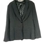 Victoria's Secret Body by Victoria Body Women’s Black White Striped Blazer Jacket Size 16 Photo 0