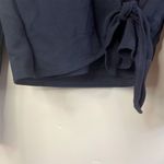 Madewell  Texture & Thread Crepe Womens Black Long Sleeve VNeck Blouse Size Small Photo 4