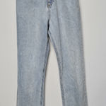 Sea New York Women's High Rise Flare Light Wash Jeans Raw Hem Size 2 100% Cotton Blue Photo 0