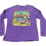 Vtg Harley Davidson Purple T Shirt L Cajun Lafayette, LA Mardi Gras Long Sleeve Size L Photo 0