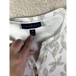 Karen Scott Leaf Shirt Women's Size Medium Gold Glitter Leafs Goblincore Cottage Photo 5