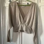 Urban Outfitters  Beige Faux Wrap Top - Size M Photo 0