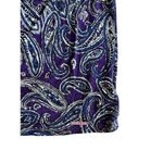 Michael Kors Purple 3/4‎ Sleeve Italian Paisley Blouse MEDIUM Normcore Academia Photo 4