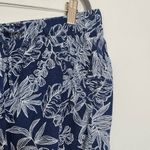 Briggs Navy Floral Linen Pull Photo 4