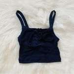 Urban Outfitters  out from under navy micro tie up crop lounge top Photo 0