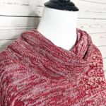 New Directions Cowl Neck Red Knit Oversized Sweater Tunic Top Size Small Photo 5