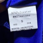 Sparkling Royal Blue Sequin V Neck Spaghetti Strap Bodysuit Women's Photo 10