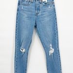 Levi's NWT Levi’s Wedgie Straight Leg High Waist Distressed Jeans 24 Jazz Devoted Wash Photo 1