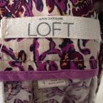 Loft  linen cotton paisley printed flat front chino shorts sz 4 Photo 4