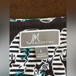 JM Collection s Blue Black White Paisley Design Sleeveless Dress SZ L Midi Photo 5