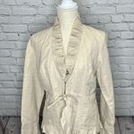 Think tank beige shimmer jacket size small Photo 13