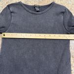 Forever 21  Bodysuit Women M/L Grey Ribbed Minimalist Basic Streetwear Grunge Photo 5