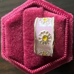 Gold/Pink Embellished with Sweet Sunflowers Adjustable Size 7 Photo 0