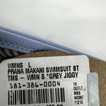 prAna  Makani Swimsuit Bikini Bottom Reversible Low Rise Grey Jiggy Large NWT Photo 4