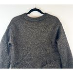 A.L.C. Womens Sweater Gray Bowen Merino Wool Alpaca Knit Metallic Pullover Small Black Photo 7