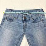 American Eagle  Outfitters Y2K Slim Boot Light Blue Flare Jeans Size 4 Stretch Photo 4