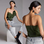Anthropologie  Hutch Bow Tie Tube Top in Green Size Large NWOT $130 Photo 2