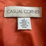 90s Casual Corner‎ Sleeveless 100% Silk Orange Sheath Dress Floral Retro Mini Size 2 Photo 7