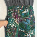 Maeve Anthropologie Brown Silk Dress Artsy Indie Cocktail Party Ruffle Front Photo 2