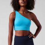 Athleta One Shoulder Multi-Way Sports Bra Bright Blue Small Soft Stretch VEUC Photo 0