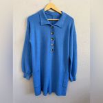 Source Unknown Long Sleeve Ribbed Knit Polo‎ Romper Size Large EUC Photo 1