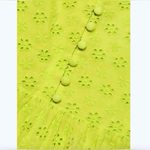 Alice + Olivia "Fae" Eyelet Mini Dress in Lemon Sorbet Photo 6