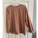 Ribbed Sweatshirt Size XL Dusty Pink Photo 0