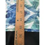 Shana Tunic Top Womens Large Blue Green White Palm Beach Lagenlook Art to Wear Photo 9