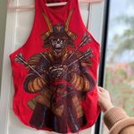 Dead Samurai Arrow Graphic Print Racerback Tank Top in Red size Small Photo 1