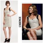 L'Agence L’AGENCE Tweed Leather Straps Mini Dress Photo 1