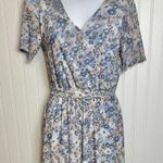 Allison Brittney  floral wrap maxi dress belted short sleeve lined size small J30 Photo 2