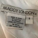 Maggy London Women's Scoop Neck Orange Blue Abstract Sheath Dress Size 8 Photo 9