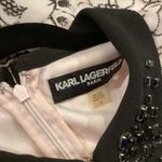 Karl Lagerfeld  sleeveless floral lace embroidered collar pink mini dress 2 Photo 3