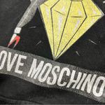 Love moschino  Lady Diamond Black Crewneck Graphic Print Cotton Sweatshirt Size 6 Photo 2