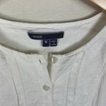 Vince Yoke Front Black Trapunto Tunic Top in White- Medium Photo 16