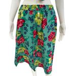 Liz Wear Vintage 80s Green Floral Skirt Petite Small Photo 2