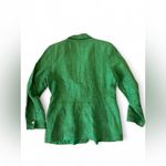 Harvé Benard Harvé Bernard Green Linen Blazer Size 12 Chic Tailored Spring Jacket Photo 2