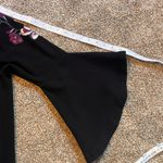 INC Women's Black Embroidered Jeweled Bell Sleeve Dress Purple Floral. Size L Photo 5