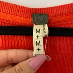 We The Free  Orange Red Embroidered Henley Long Sleeve Shirt Women's size Medium Photo 1