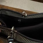 Ralph Lauren Lauren Brown Vintage Houndstooth Canvas Tote Bag Size 14x10.5x5" Photo 7