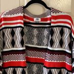 Old Navy heavyweight cardi coat orange black and maroon print size XXL Photo 1