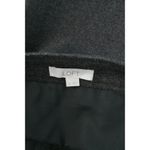 Loft Skirt Front Zip Embroidered Gray Size 4 Lined Exposed Zipper Photo 7