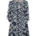 Lucky Brand  Dark Floral Printed Chiffon Lined Mini Dress Photo 0