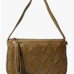 Hobo International Kole Woven Leather Shoulder Bag in Moss‎ Green Photo 0