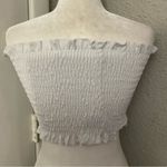 SheIn White Ribbed Tube Cropped Top M Casual Costal Cowgirl Coquettte Girl Photo 2
